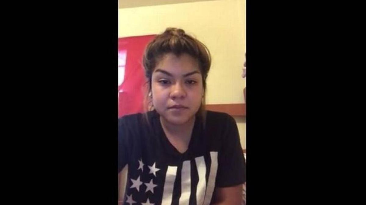 Transylvania University student Paola Garcia in a video she posted to YouTube in September