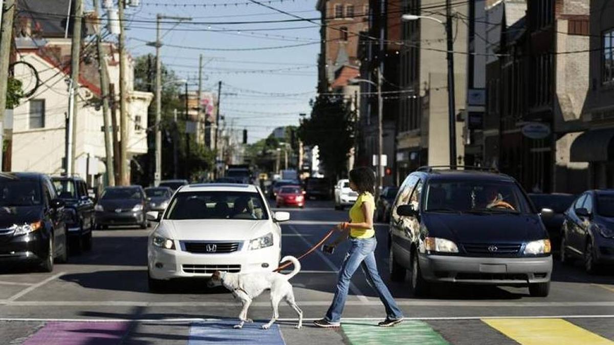 Lexington’s rainbow-colored cross walk between Short Street and North Limestone
