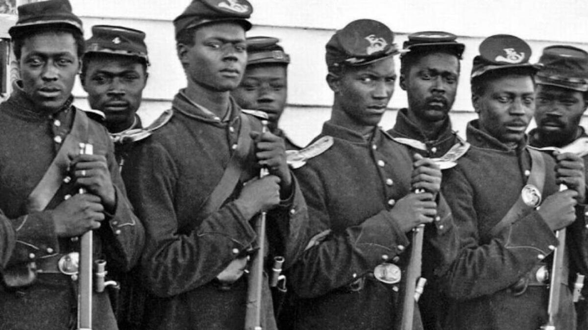 U.S. Colored Troops at Camp Nelson in Jessamine County. More than 10,000 black troops were recruited and trained there during the Civil War.