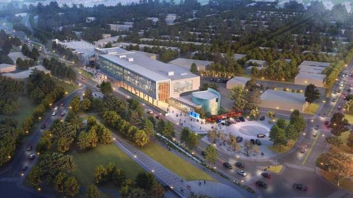 CRM Companies has proposed renovating and expanding the Herald-Leader building at the corner of Main Street and Midland Avenue for a new city government building.