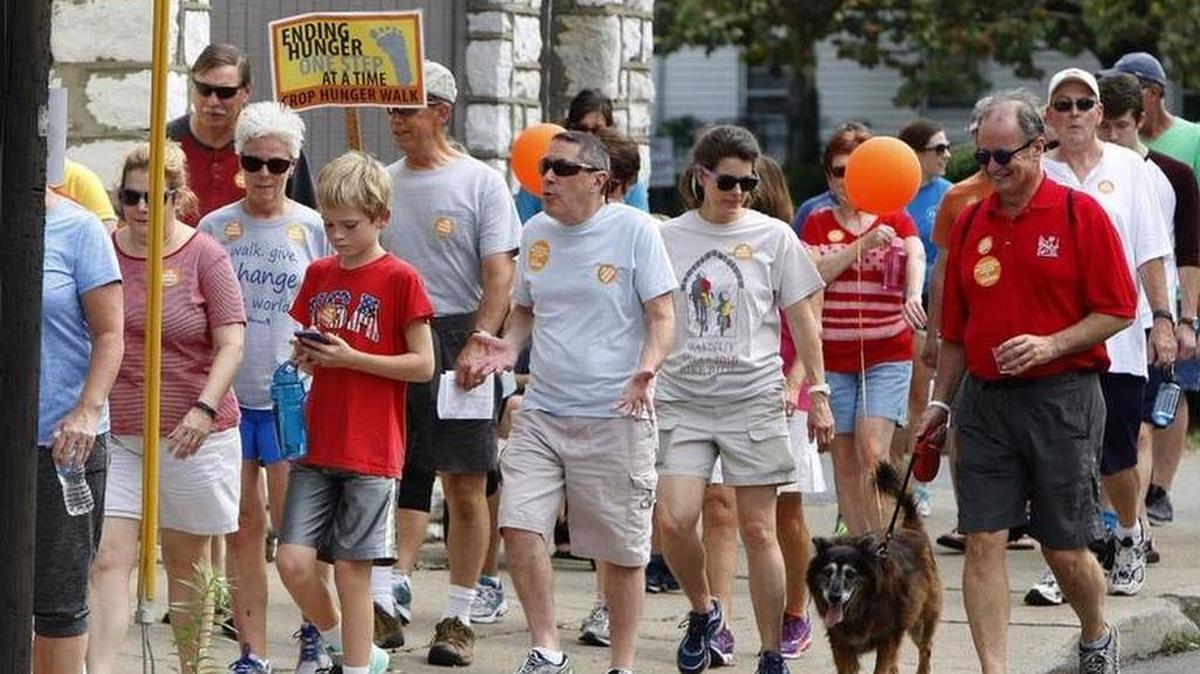Participants walked along High Street during the 2016 Greater Lexington CROP Hunger Walk in Lexington.