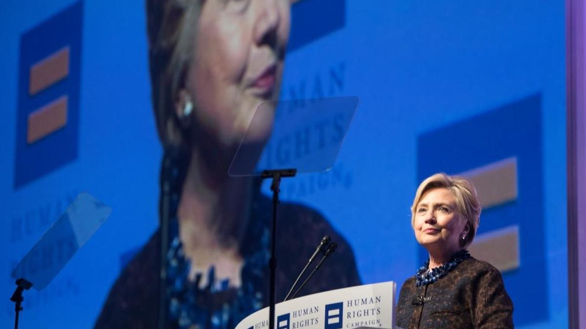 Hillary Rodham Clinton spoke at the 21st Annual Human Rights Campaign National Dinner on Oct. 28 in Washington.