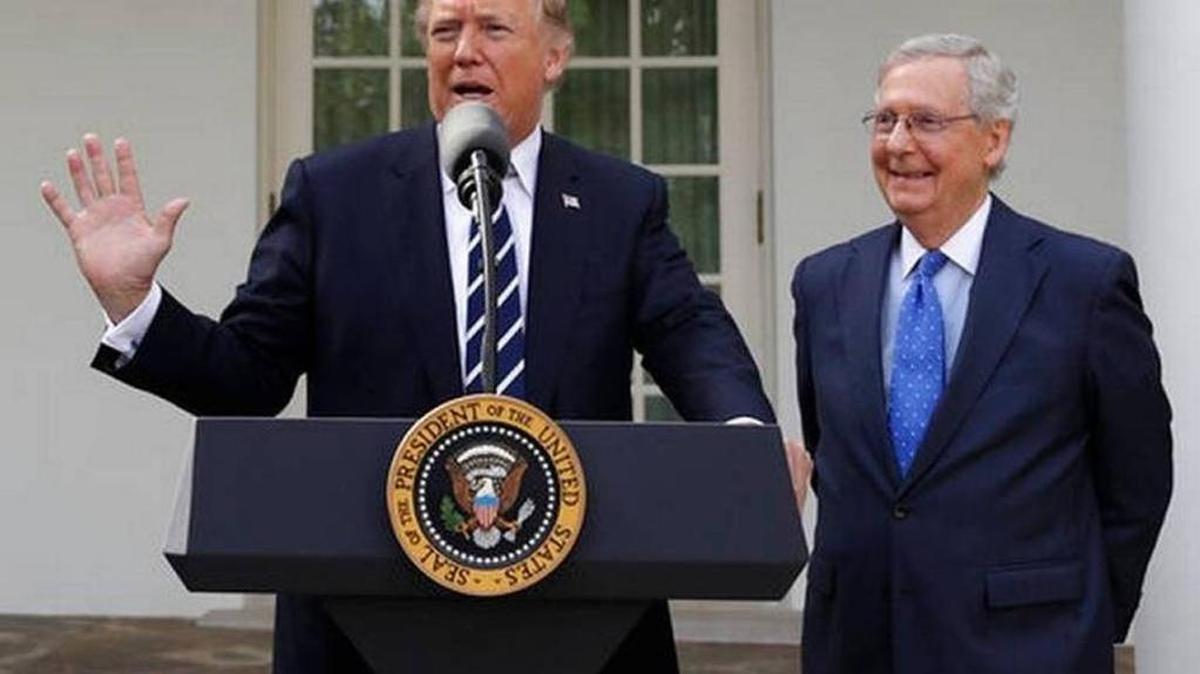 President Donald Trump and Senate Majority Leader Mitch McConnell of Kentucky.