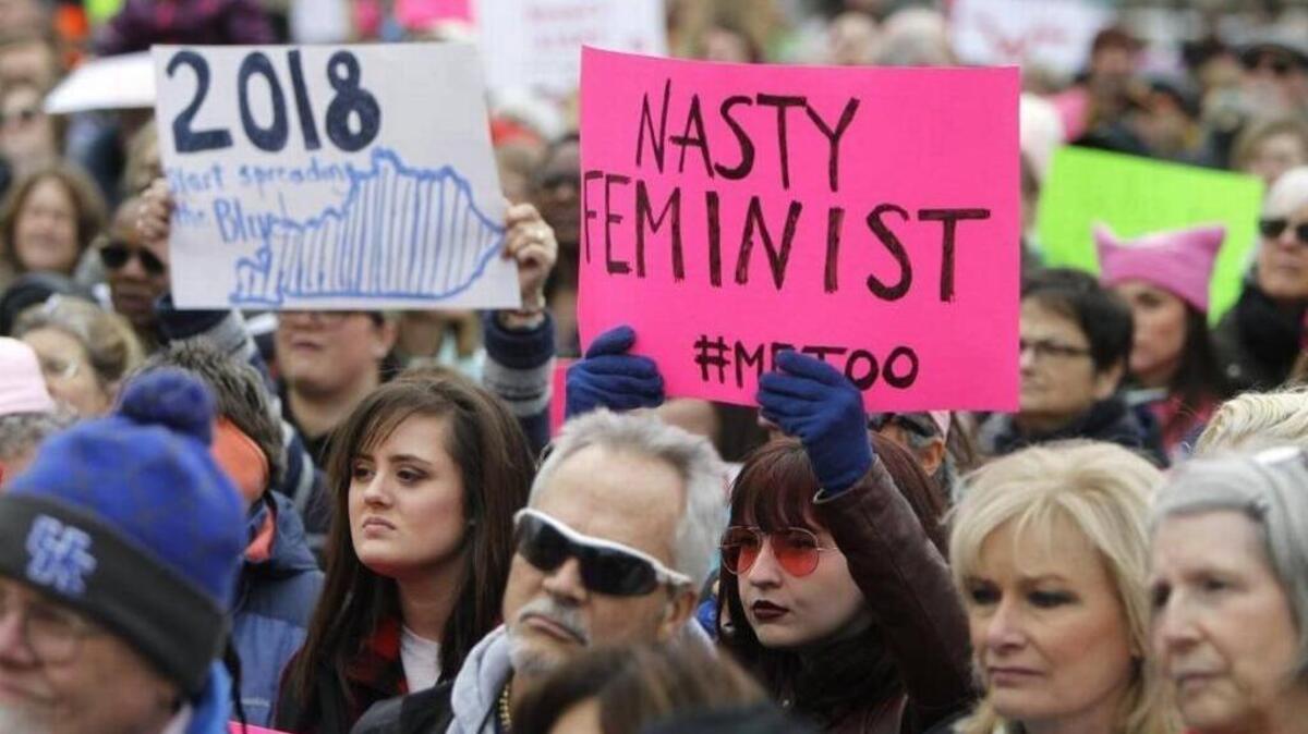 A Jan. 20 rally in downtown Lexington marked the first anniversary of the women’s march.