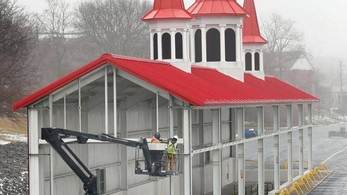 The R.J. Corman train shed, once the departure point for a dinner train, is scheduled to be removed from a site near Rupp Arena.