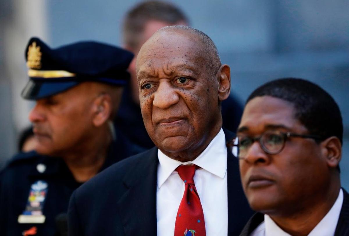 Bill Cosby, center, left the Montgomery County Courthouse in Norristown, Pa., on April 26 after being convicted of drugging and molesting a woman.