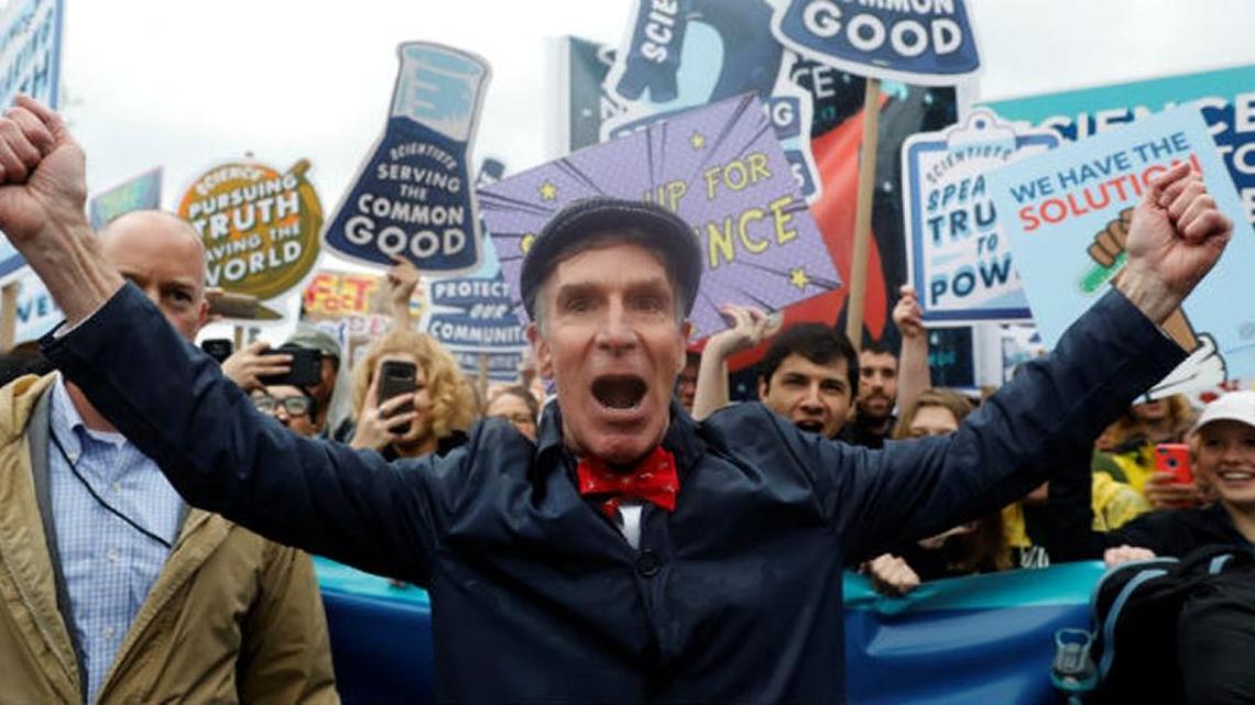 Scientist Bill Nye was a leader in the April March for Science.