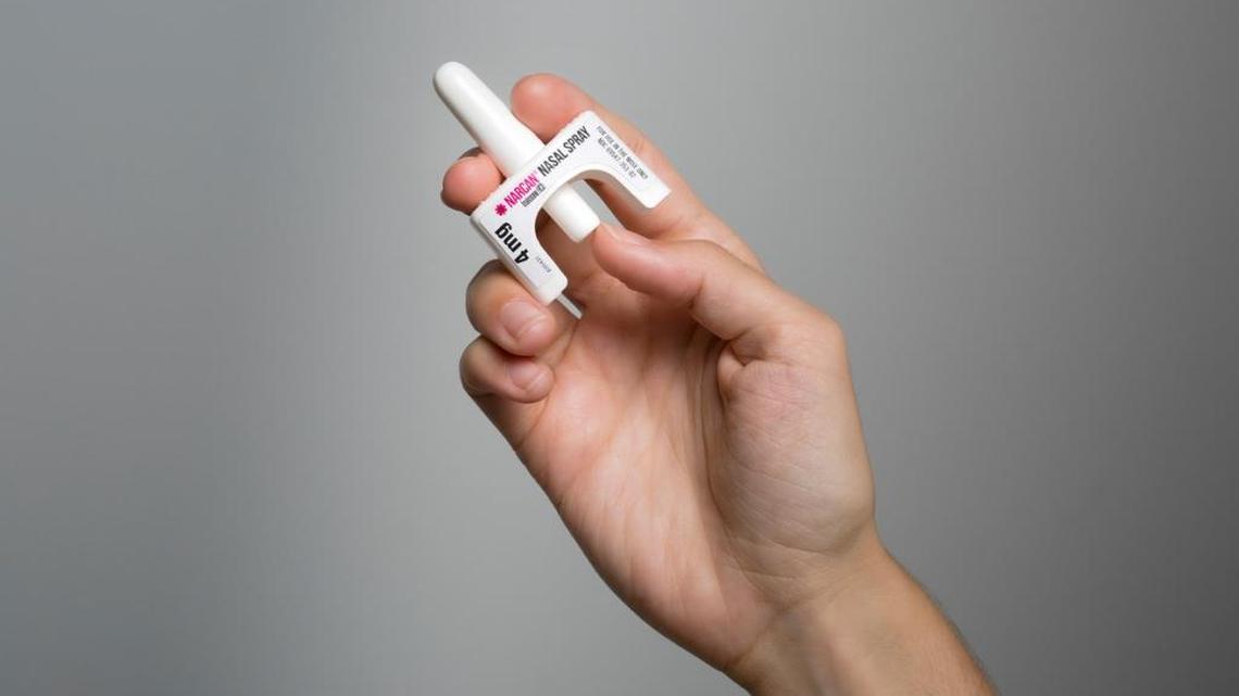 Nasal spray dispensing naloxone, a fast-acting opioid-blocker to fight heroin overdoses, is now available at Kentucky pharmacists.