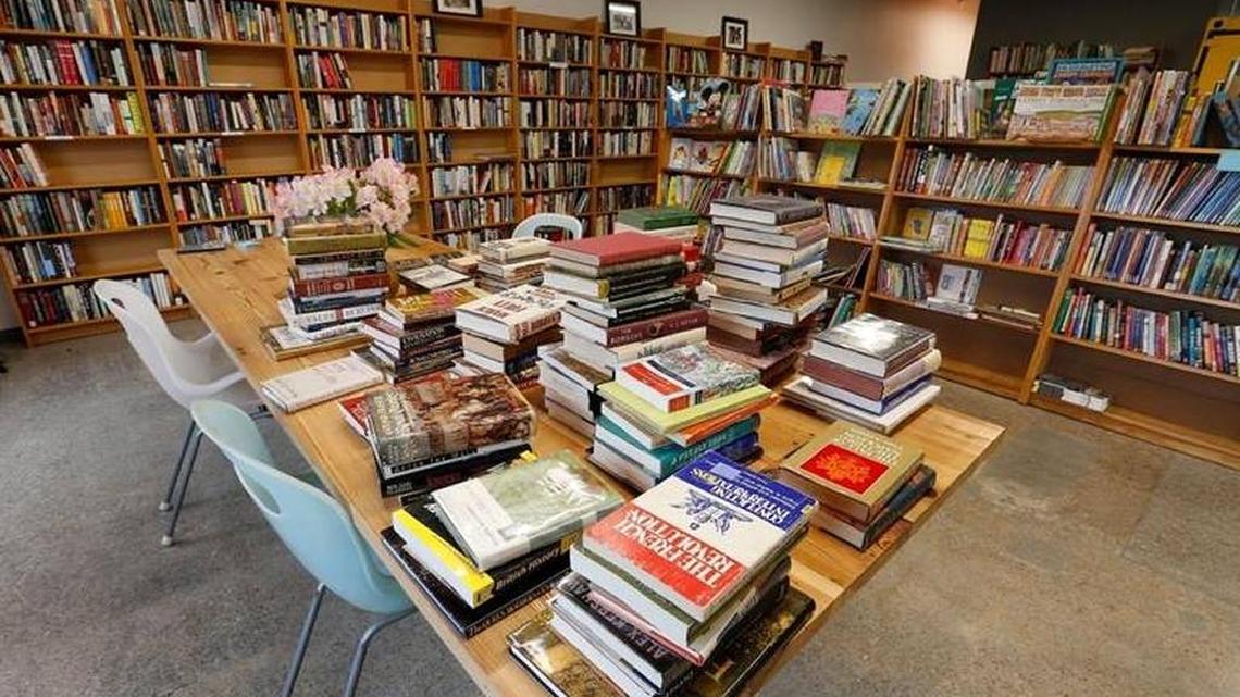 The bookstore at the newly remodeled International Book Project, 1440 Delaware Avenue in Lexington