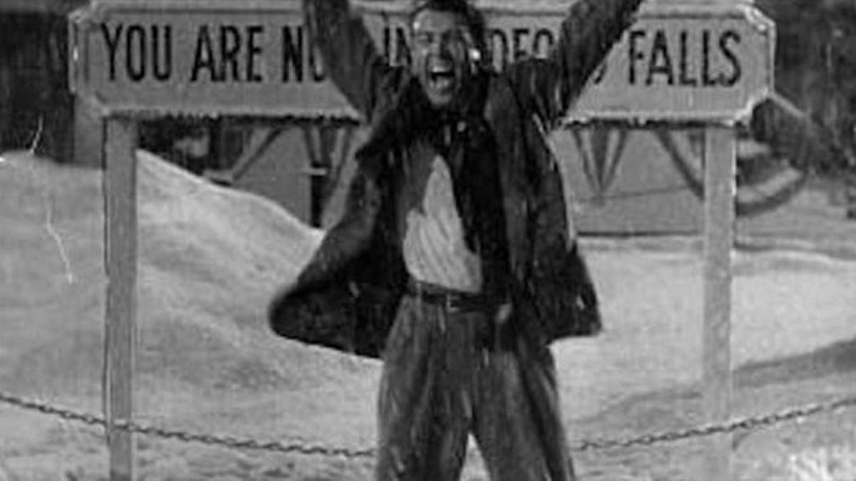 Jimmy Stewart as George Bailey in the holiday classic, “It’s a Wonderful Life.”