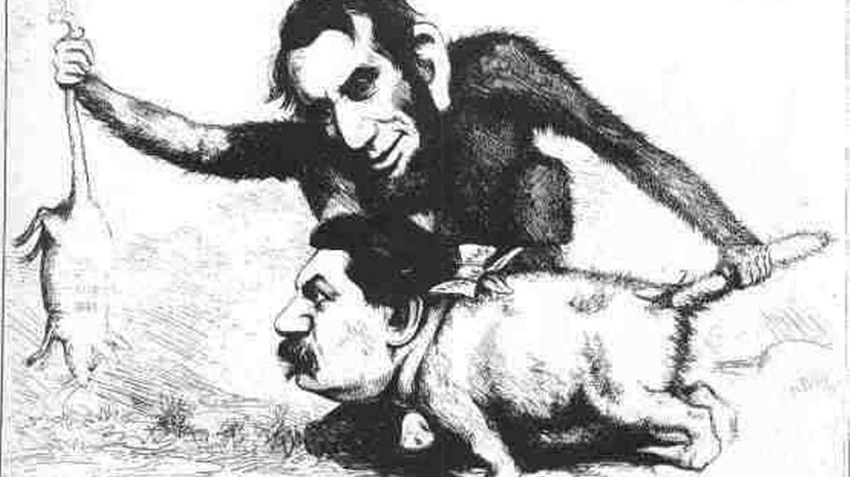 In this 1864 Thomas Nast cartoon Abraham Lincoln is depicted as a monkey and Gen. George B. McClellan, his Democratic opponent in the presidential race, as a dog. The rat symbolizes the White House. “Don’t You Wish You May Get it?” is the caption.