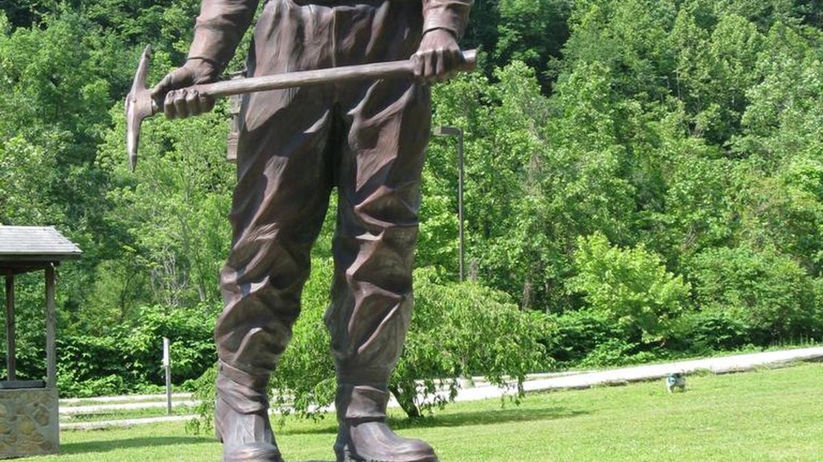 Memorial to those who have labored in the coal mining industry in Benham, Harlan County