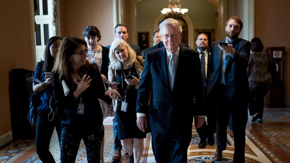 Senate Majority Leader Mitch McConnell still strongly supports Supreme Court nominee Brett Kavanaugh, who will say to the Senate Judiciary Committee Thursday that he sometimes drank too much in high school, but that he did not commit sexual assault.