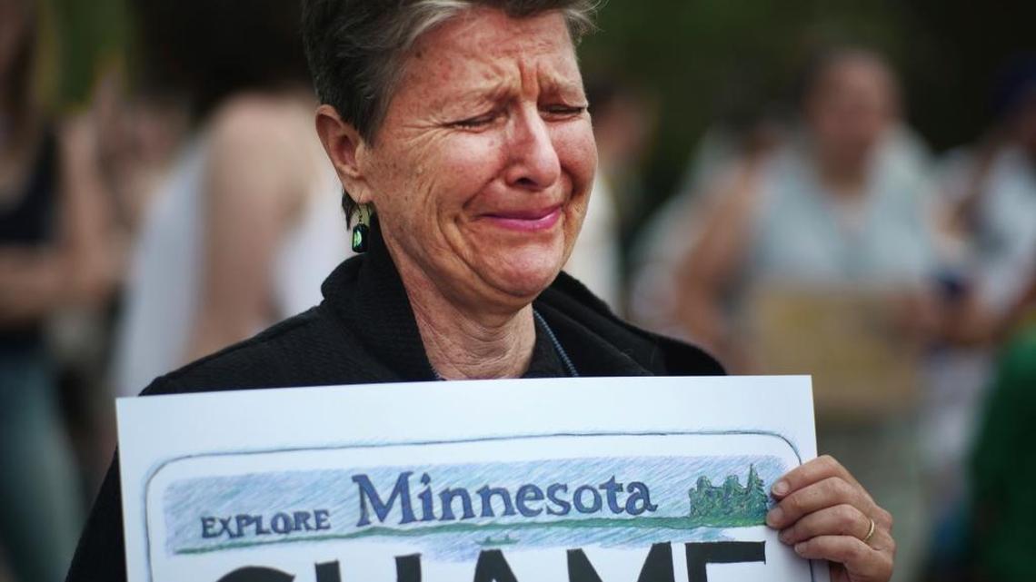 The Rev. Laurie Bushbaum participated in a June 18 demonstration in St. Anthony, Minn., against the acquittal of Officer Jeronimo Yanez in the shooting death of Philando Castile during a traffic stop.