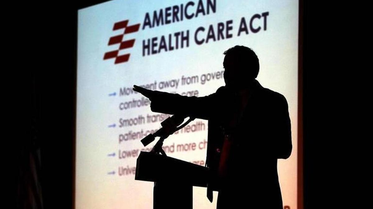 U.S. Rep. Andy Barr spoke Monday during his town hall last month at Lafayette High School in Lexington.