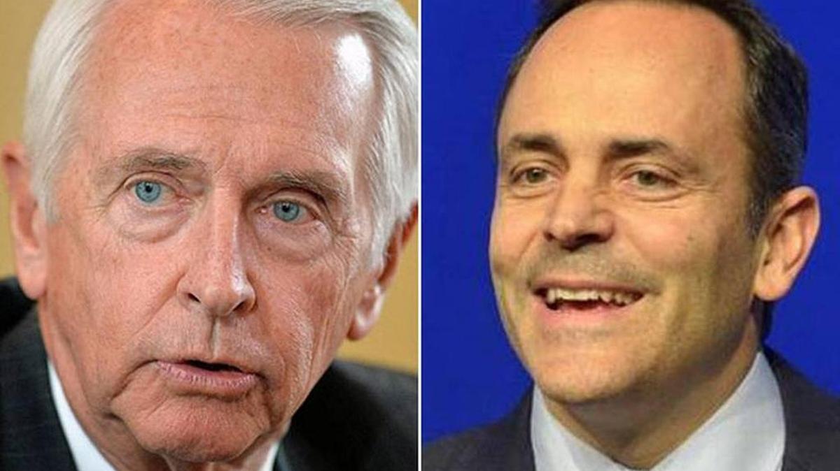 Past governor Steve Beshear and Gov. Matt Bevin