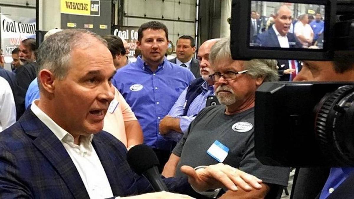 Environmental Protection Agency Administrator Scott Pruitt spoke about new energy policies at Whayne Supply in Hazard in October.