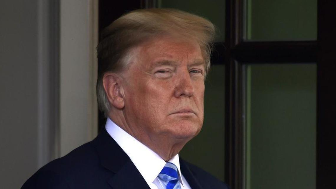 President Donald Trump waited to greet the Emir of Kuwait Sheikh Sabah Al Ahmad Al Sabah at the White House on Sept. 5.