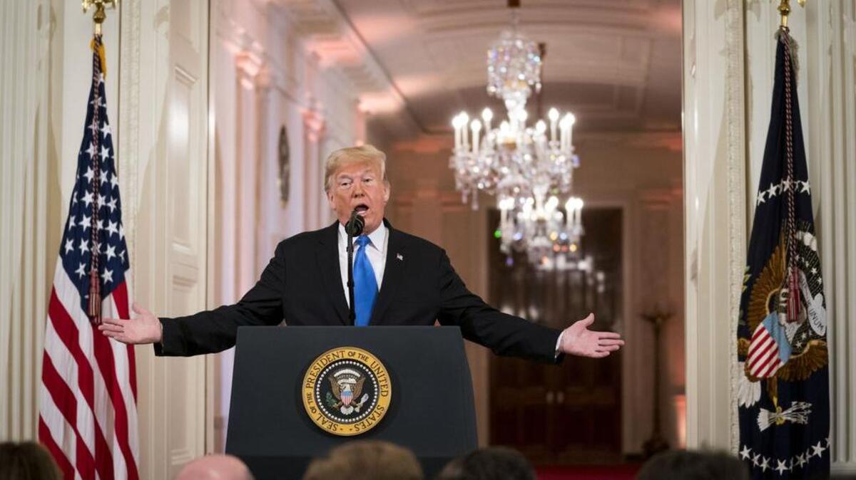 President Donald Trump held a news conference Wednesday on midterm election results, including a new Democratic majority in the House.