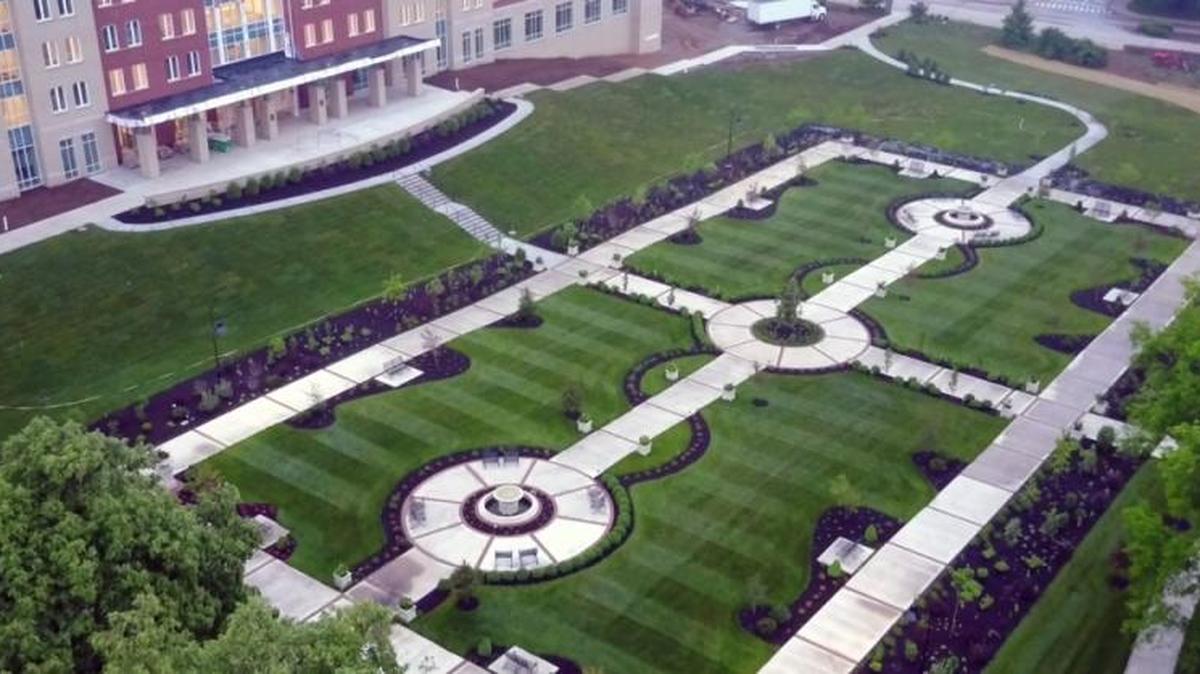 Changes at Eastern Kentucky University include a Jon Carloftis-designed garden in front of the New Martin Hall dorm to open this school year.
