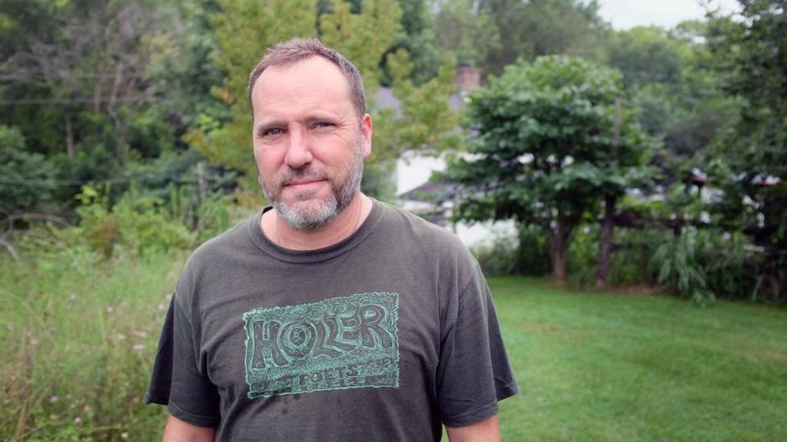 Maurice Manning stood at his Springfield home in 2013. A former Pulitzer Prize finalist for poetry, he is a Yale Younger Poets winner and a poetry judge the National Book Award.