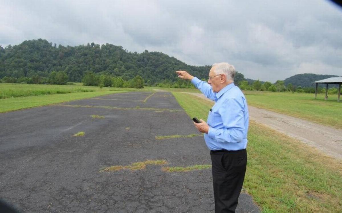 Elwood Cornett, a retired educator who has helped lead the effort to have the federal government build a high-security prison in Letcher County, in 2015 showed the preferred site for the prison, on a spot flattened by surface mining at Roxana.