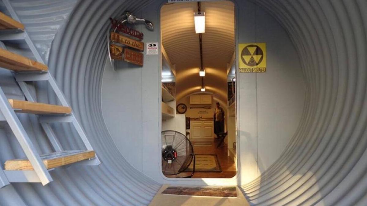 Ron Hubbard, president of Atlas Survival Shelters, stands amid a bomb shelter at his company’s headquarters in Montebello, Ca. Hubbard said his company’s sales have increased this year, and now include several Japanese costumers, amid rising fears of conflict between the United States and nuclear-armed North Korea.