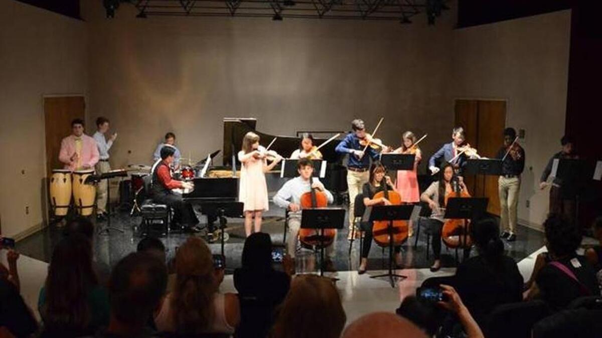 A jazz ensemble performed during the 2016 Governor’s School for the Arts at Centre College.