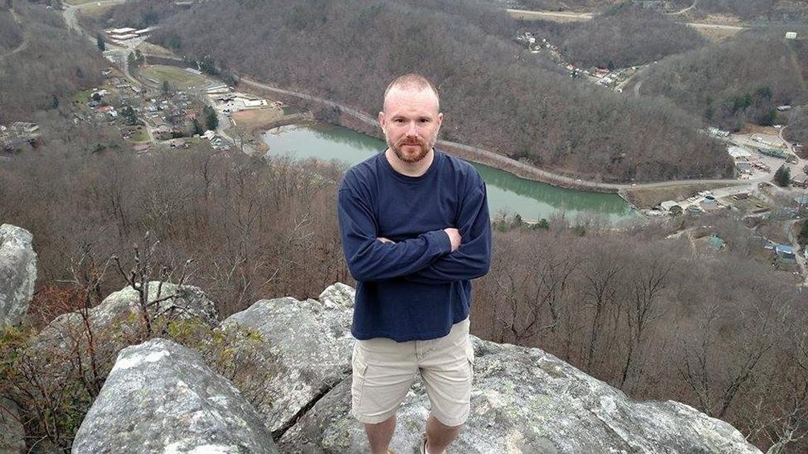 The author, Johnny Giles, on mountain near Jenkins, Ky.
