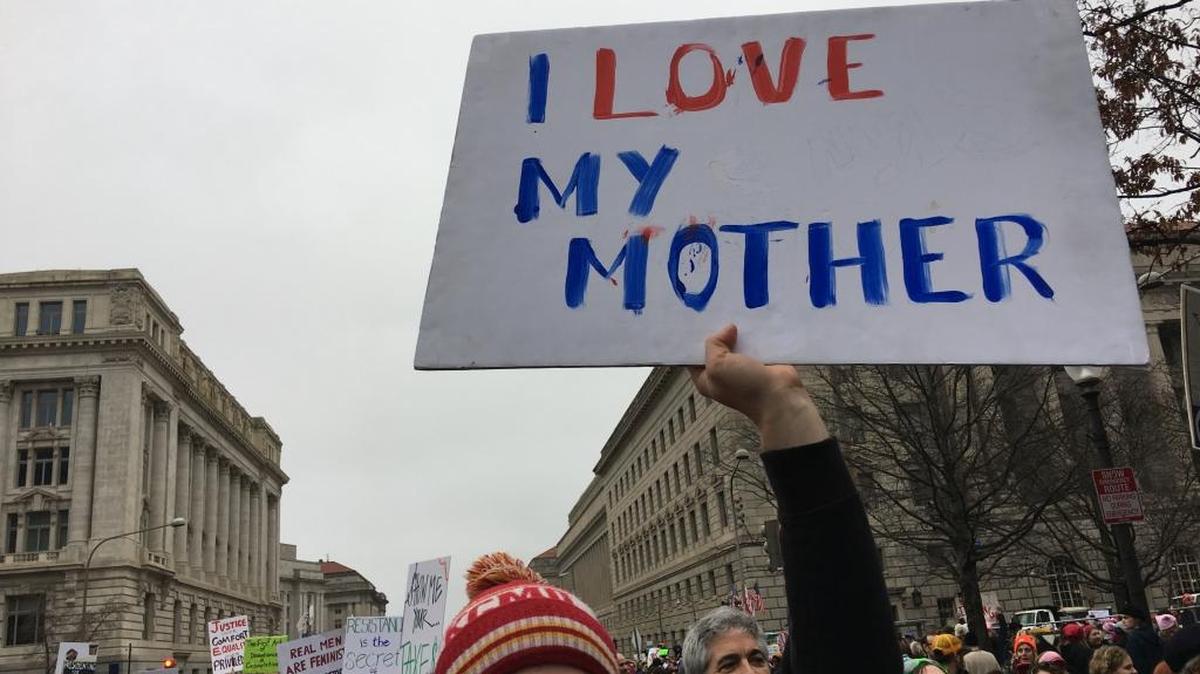 The writer’s favorite sign at the Women’s March in Washington.