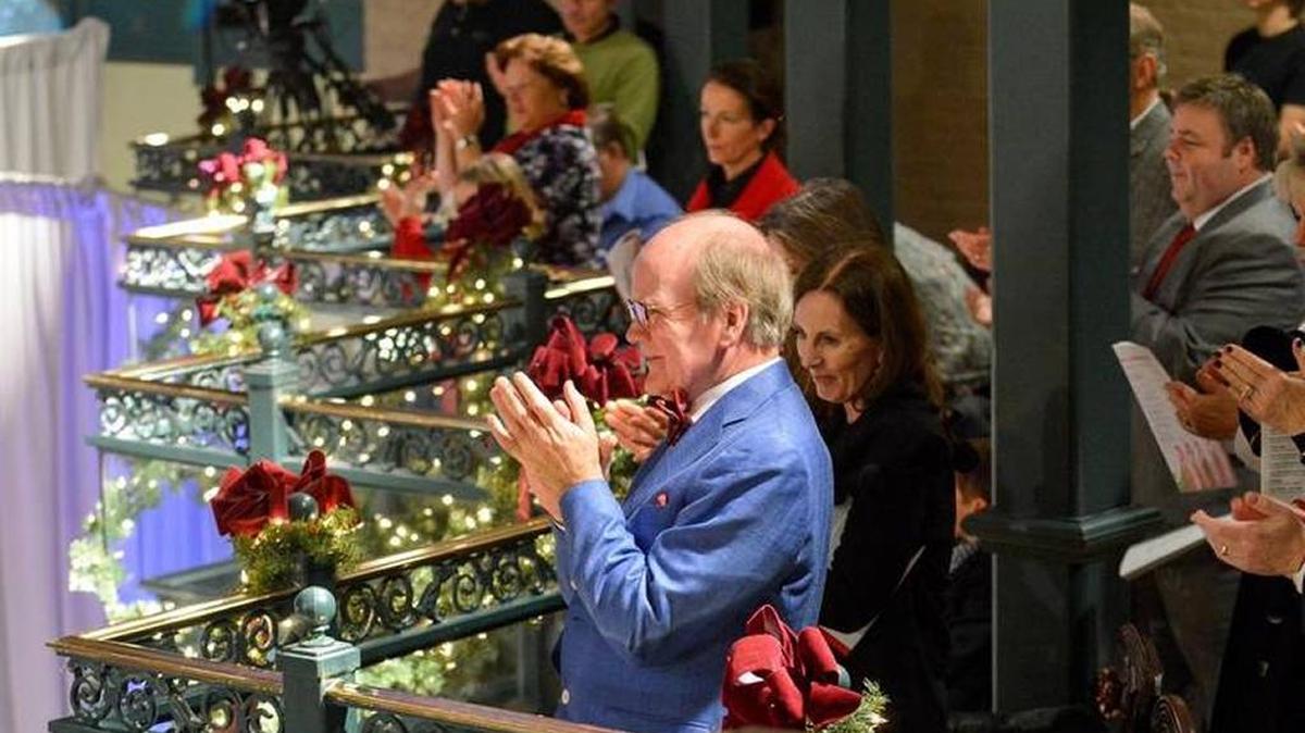 Alltech founder and president Dr. Pearse Lyons and wife, Deirdre, attended the 2015 Alltech Celebration of Song performance at The Square in downtown Lexington. The event was one of many community contributions from Lyons, who died Thursday at age 73.