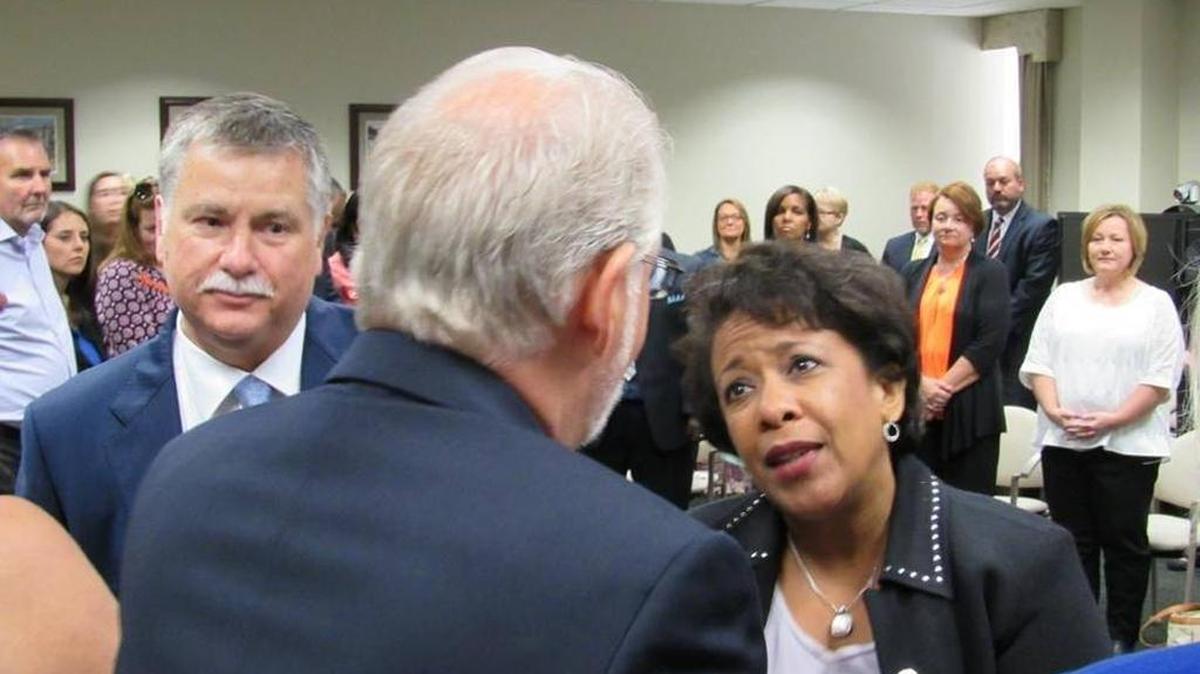 U.S. Attorney General Loretta Lynch met Tuesday with a group of people in Central Kentucky who lost loved ones to drug overdoses as part of National Heroin and Opioid Awareness Week.