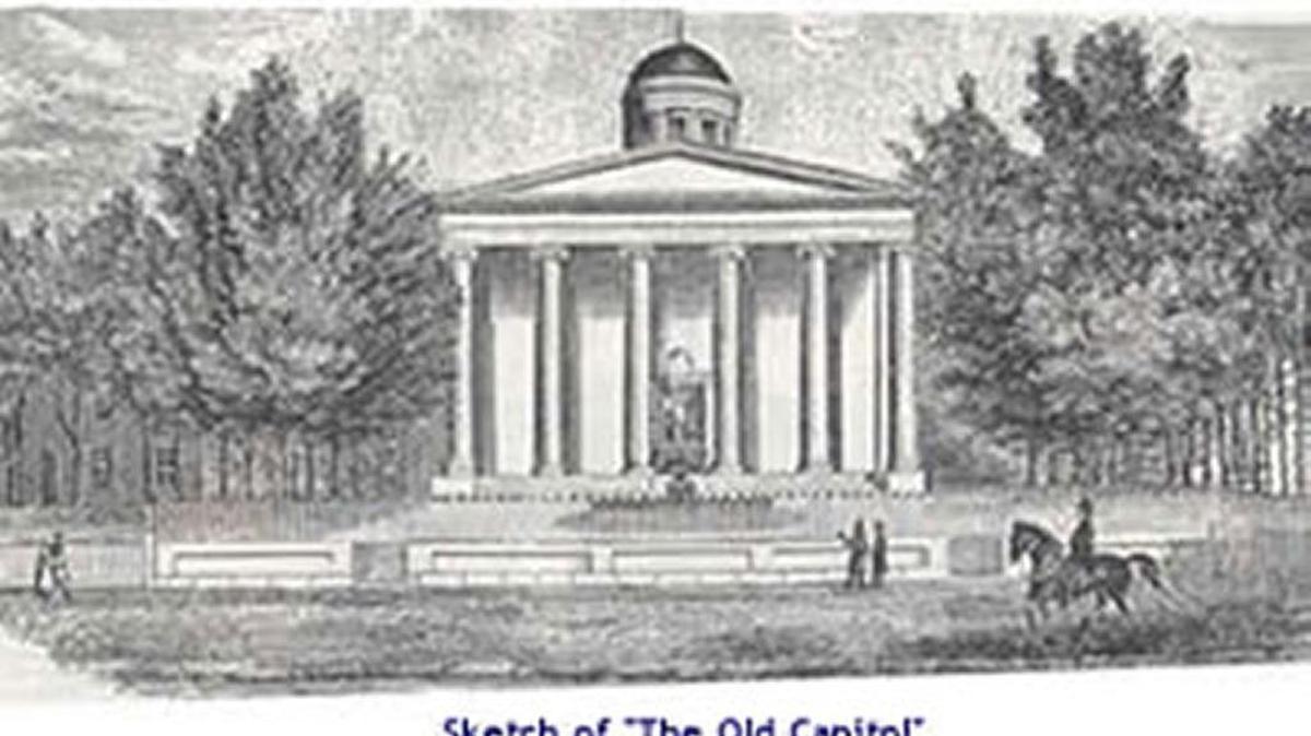 Sketch of the Old State House in Frankfort, designed by Kentucky architect Gideon Shryock. Confederate sympathizers were expelled from the legislature there during the Civil War.