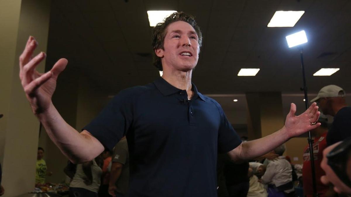 Houston pastor Joel Osteen and his congregation set up their church as a shelter for evacuees from the flooding by Tropical Storm Harvey, but only after he was criticized for not responding to the disaster quickly enough.