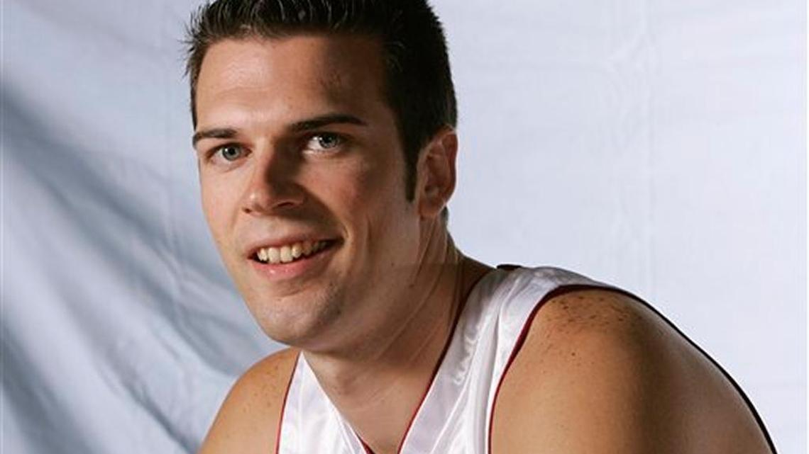 David Padgett posed for a photo during the Miami Heat’s media day on Sept. 26, 2008.
