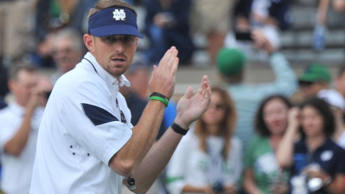 Mike Sanford has spent the past two seasons as offensive coordinator at Notre Dame.