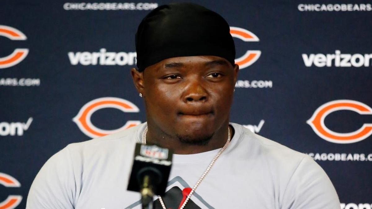 Chicago Bears linebacker Danny Trevathan listens to a question at a news conference during team's NFL football training camp at Olivet Nazarene University, Wednesday, July 27, 2016, in Bourbonnais, Ill. (AP Photo/Nam Y. Huh)
