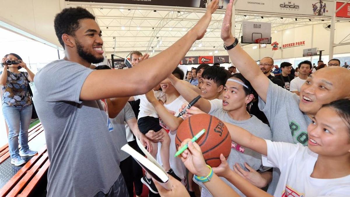 Karl-Anthony Towns was shocked that so many people knew who he was in China.
