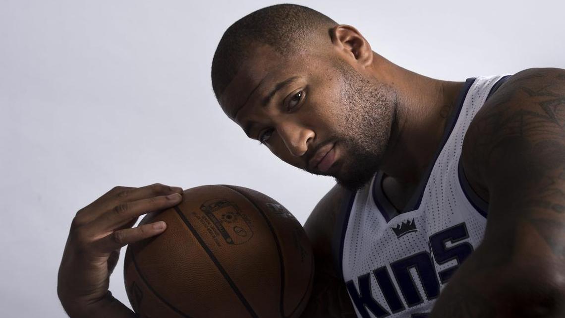 DeMarcus Cousins at the 2016 Sacramento Kings media day.