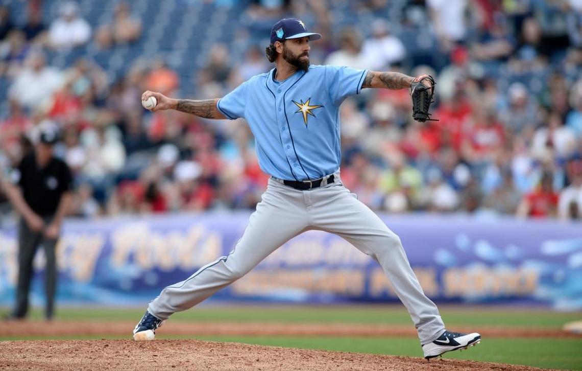 Tampa Bay Rays relief pitcher Chaz Roe.