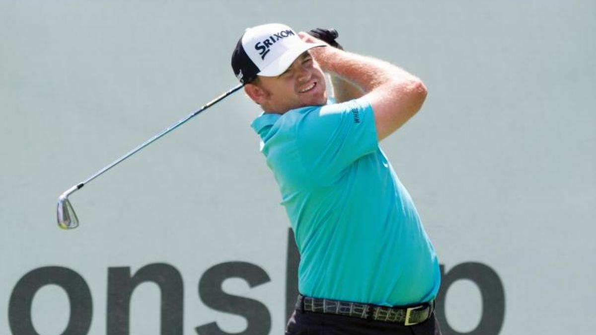 J.B. Holmes tees off from the first tee box during the final round of the BMW Championship golf tournament at Crooked Stick Golf Club in Carmel, Ind., Sunday, Sept. 11, 2016.