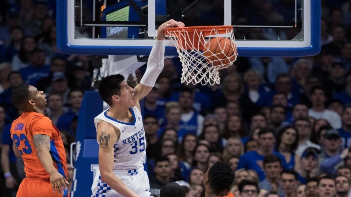 Kentucky’s Derek Willis dunked against Florida on Feb. 25.