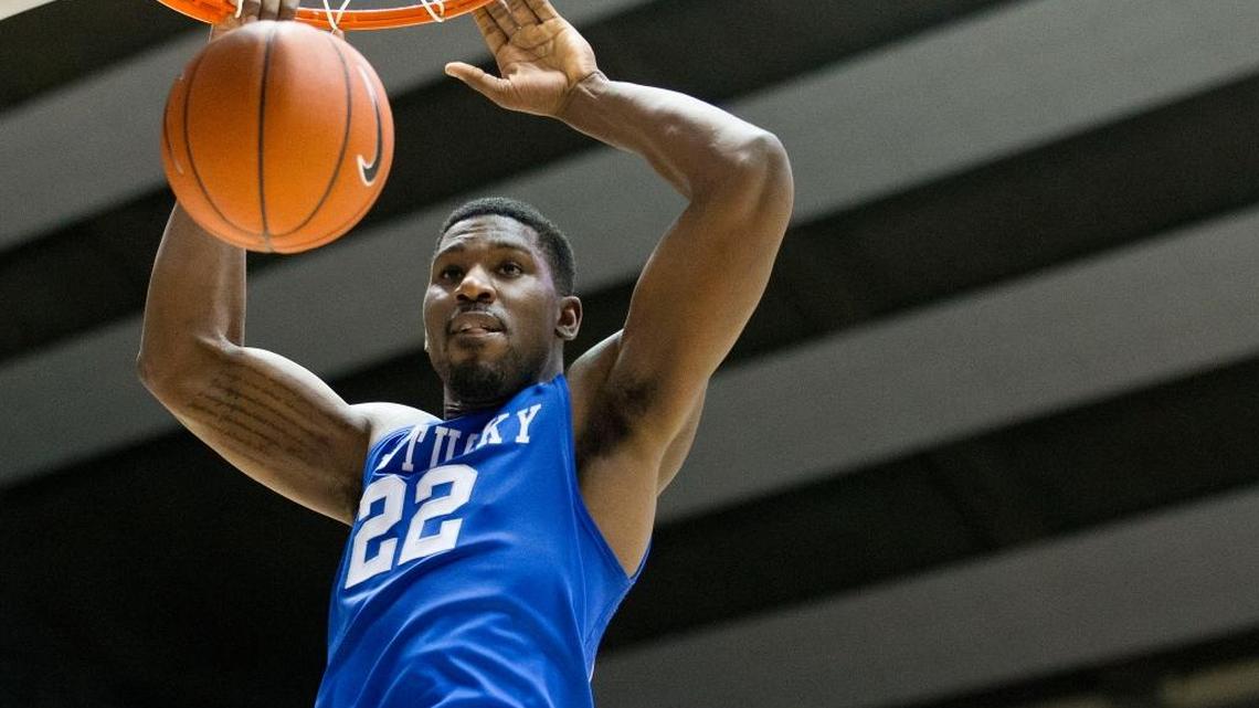 Kentucky forward Alex Poythress (22) scored during the first half against Alabama on Jan. 9, 2016, in Tuscaloosa, Ala.