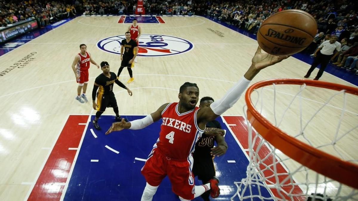 The Philadelphia 76ers' Nerlens Noel played against the Los Angeles Lakers on Dec. 16.