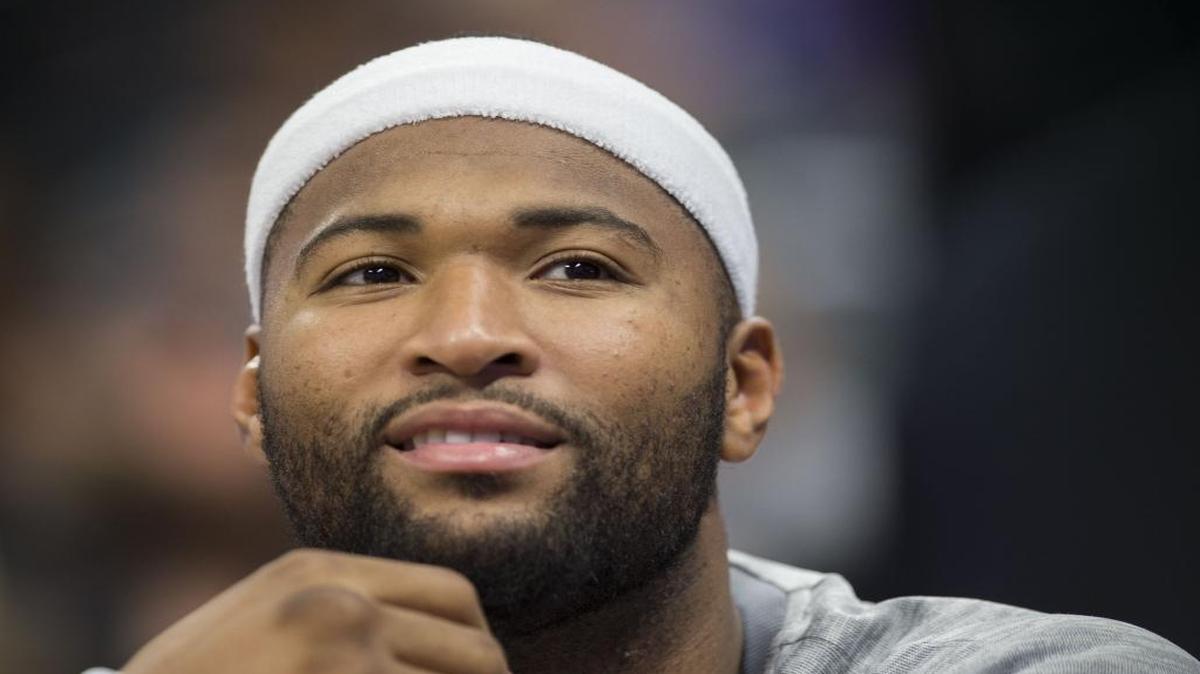 Sacramento Kings center DeMarcus Cousins (15) sits on the bench during the Kings game against the Los Angeles Clippers on Oct. 18 at Golden 1 Center in Sacramento, Calif.