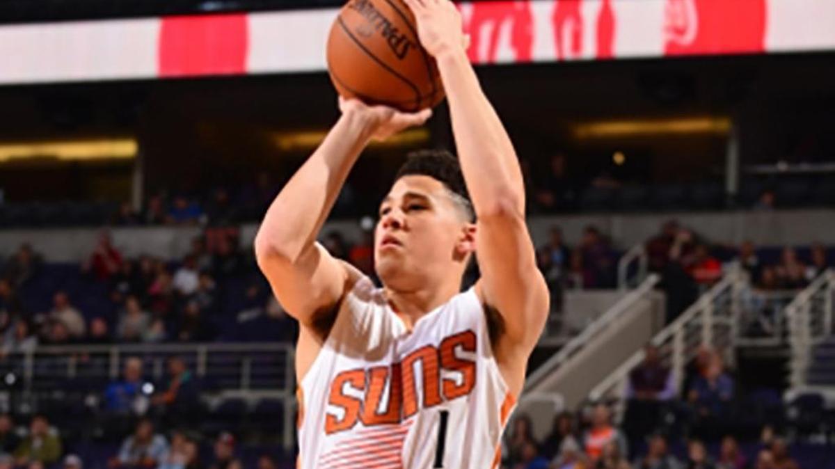 Devin Booker became the third-youngest player in NBA history at age 19 years and 81 days to record a 30-point game. LeBron James and Kevin Durant are the only two players who were younger than Booker to score 30 in a game.