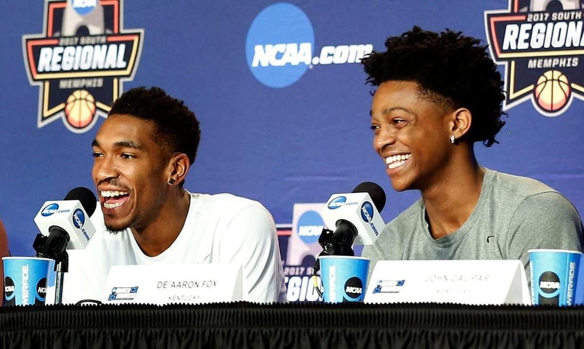 Malik Monk, left and De’Aaron Fox were two-thirds of a dynamic Kentucky backcourt in 2016-17.