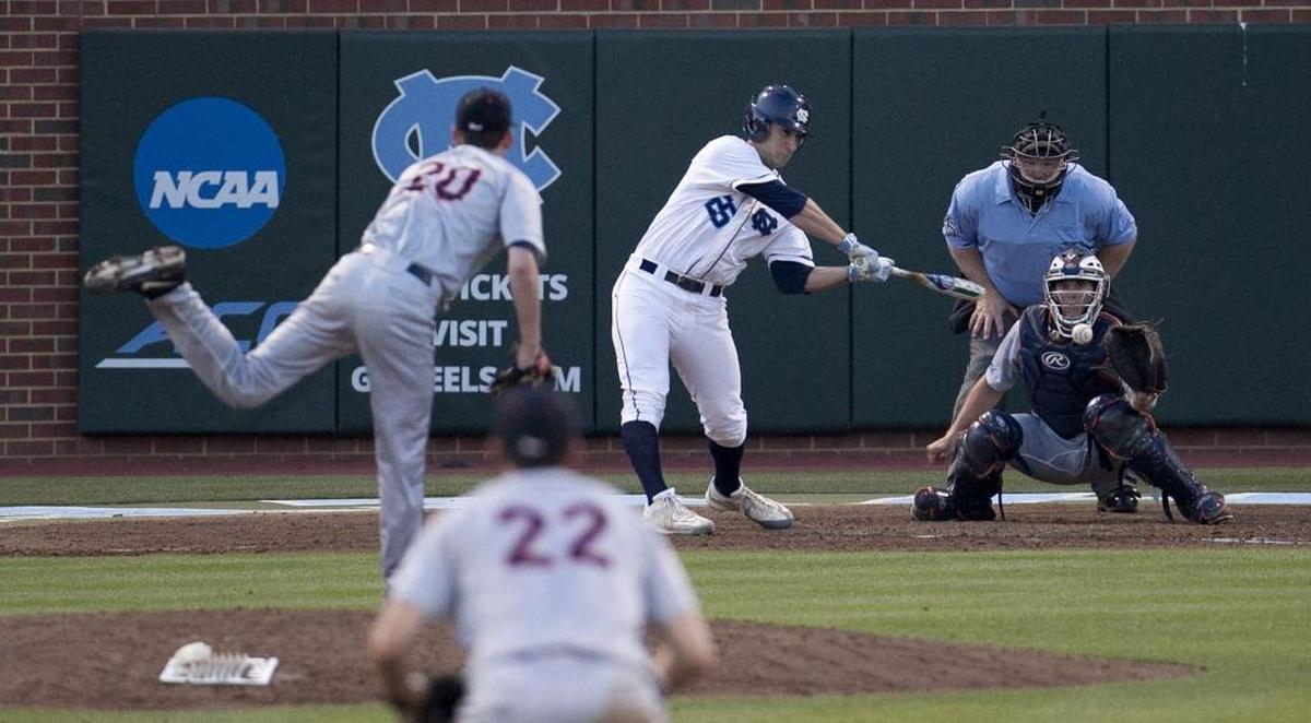 Joe Dudek (the batter in this photo) started 59 games over two seasons for the University of North Carolina before transferring to Kentucky, where he never played a game.