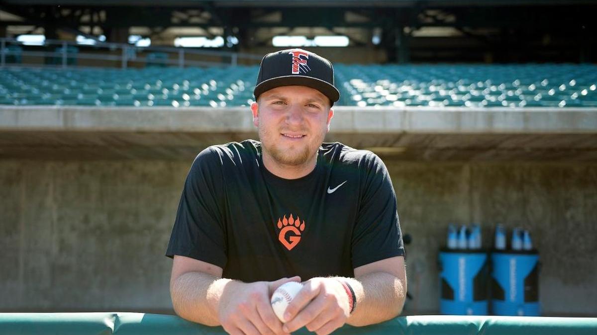 Houston Astros prospect AJ Reed posed for a photo while participating in the Triple-A Fresno Grizzlies’ media day at Chukchansi Park on Tuesday, April 5, 2016.