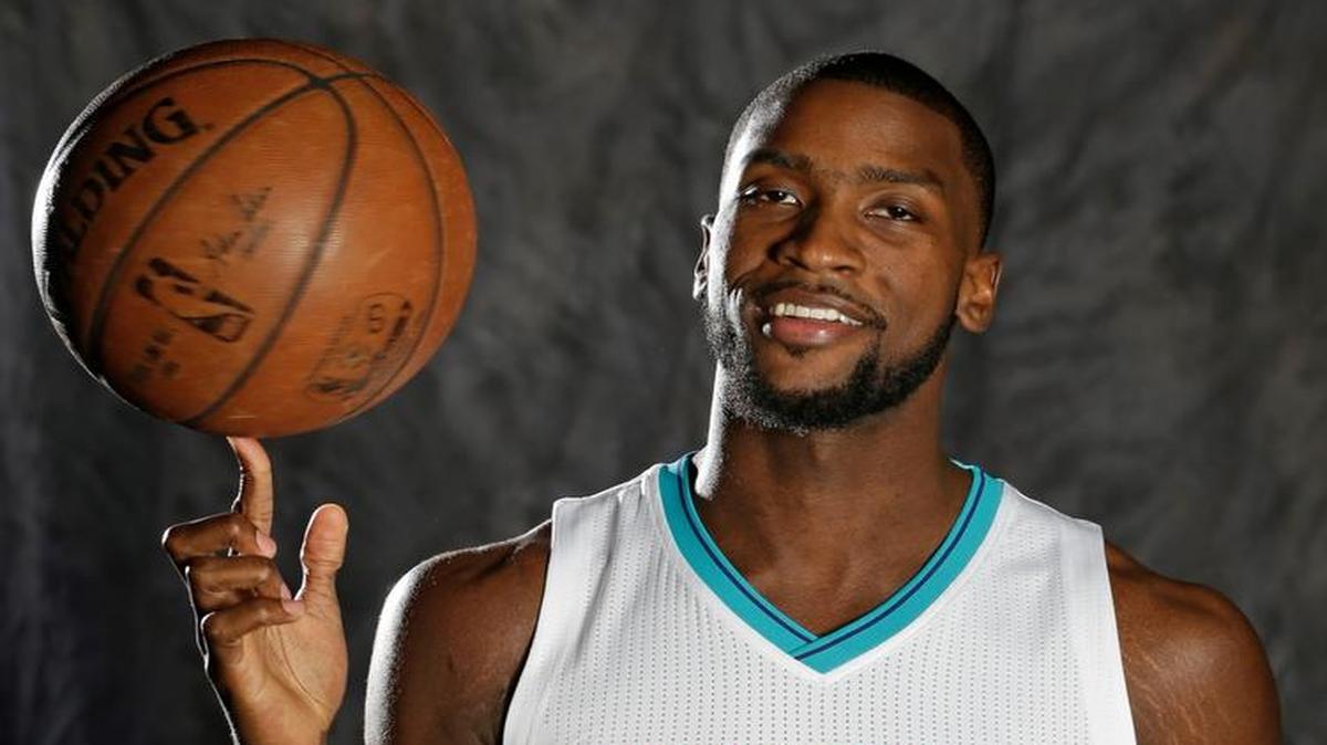 The Charlotte Hornets' Michael Kidd-Gilchrist poses for a photo during the NBA basketball team's media day in Charlotte, N.C., Monday, Sept. 26, 2016.